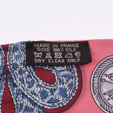 Hermes Hermes Twilley Old Tag Medal / Fringe Pattern Pink Women Silk 100% Scarf B Rank Used Silgrin