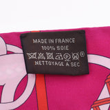 Hermes Hermes Twilley新标签骑马组织/ Panoplie Equestre粉色紫色女士丝绸100％围巾A-Rank使用丝绸
