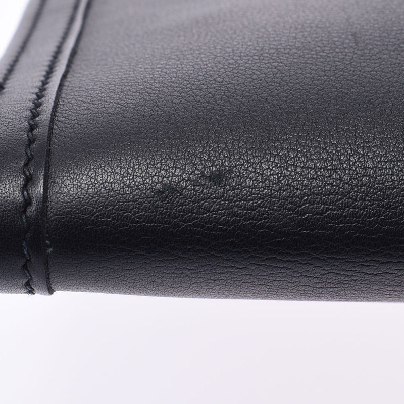 Hermes Hermes Geohran Black C Engraved (around 2018) Unisex Vase Fift Clutch Bag AB Rank Used Silgrin