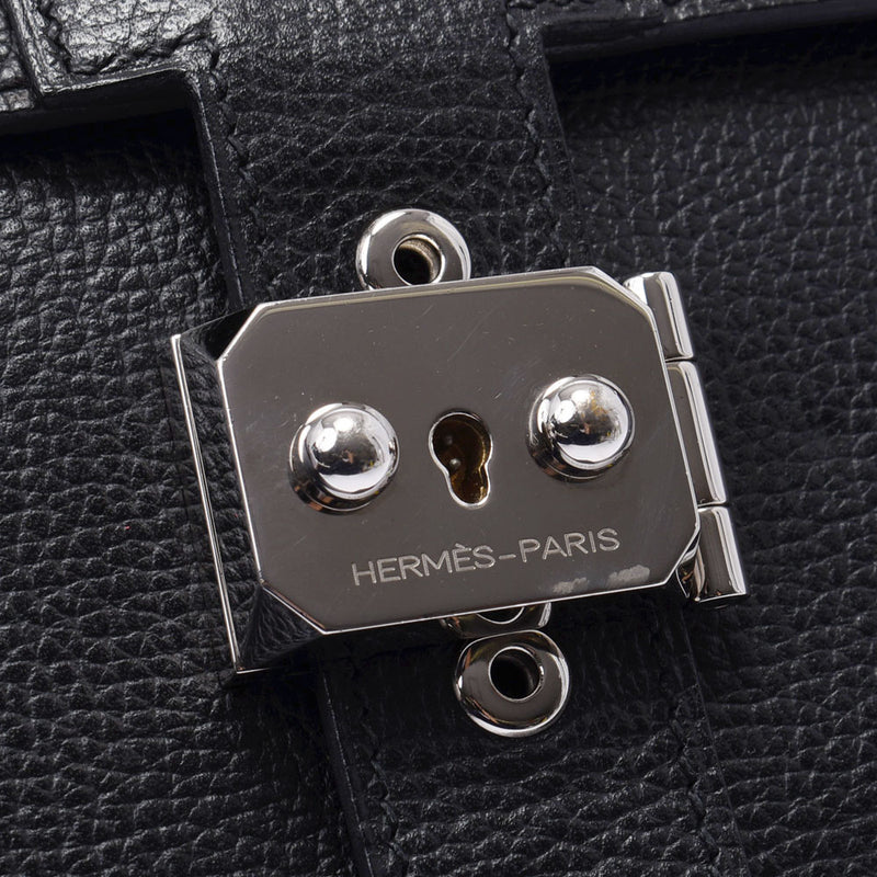 Hermes Hermes Saku Ade Peche 41 Briefcase Black Palladium Fittings □ J-Engraved (around 2006) Men's Vash Reage Business Bag A-Rank Used Sinkjo
