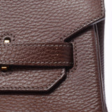 Hermes Hermes Burkin 35 Chocolate (Dark Brown) Gold Brown □ F Steel (around 2002) Unisex Aldenne Handbags AB Rank Used Sinkjo
