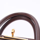 Hermes Hermes Burkin 35 Chocolate (Dark Brown) Gold Brown □ F Steel (around 2002) Unisex Aldenne Handbags AB Rank Used Sinkjo