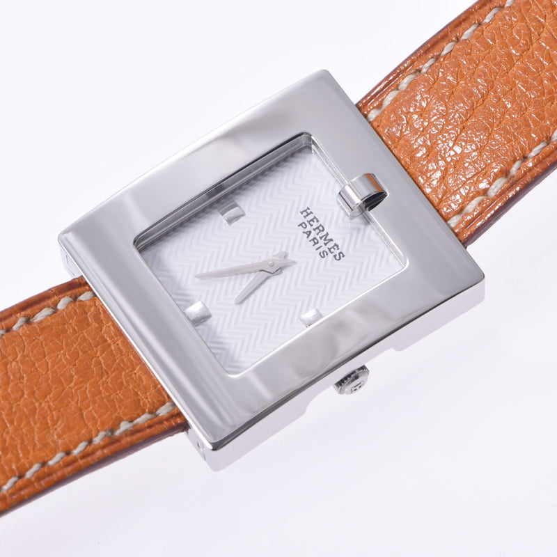 HERMES Hermes Belt Watch BE1.210 Ladies SS/Leather Watch Quartz White Dial A Rank Used Ginzo