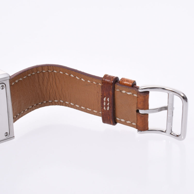 HERMES Hermes Belt Watch BE1.210 Ladies SS/Leather Watch Quartz White Dial A Rank Used Ginzo