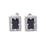 CELINE Celine Square Ladies K18YG/Blackcarcedony Earrings A Rank used Ginzo