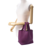 Hermes Hermes Picon Lock MM Anemone (Purple) Silver Football Y Engraved (around 2020) Ladies Triyo Clemance Handbag Unused Silgrin