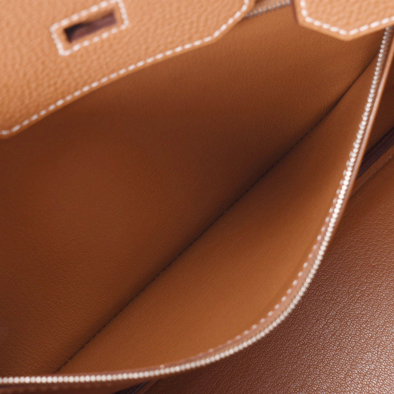 Hermes Hermes Burkin 35 Gold Gold Bracket □ K-engraved (around 2007) Unisex Togo Handbags AB Rank Used Sinkjo