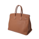 Hermes Hermes Burkin 35 Gold Gold Bracket □ K-engraved (around 2007) Unisex Togo Handbags AB Rank Used Sinkjo