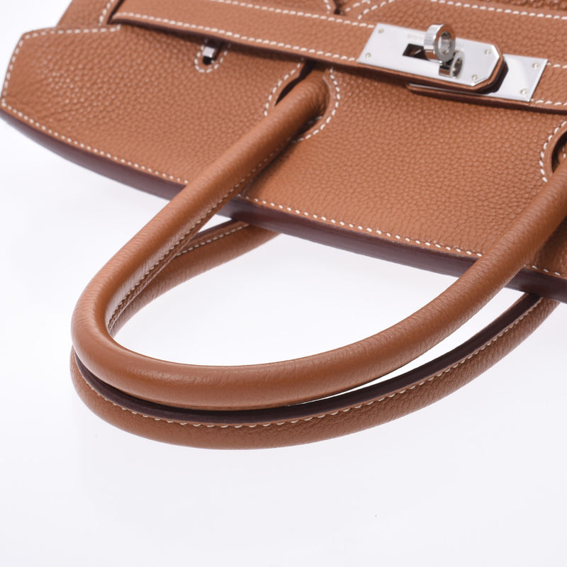 Hermes Hermes Burkin 35 Gold Gold Bracket □ K-engraved (around 2007) Unisex Togo Handbags AB Rank Used Sinkjo