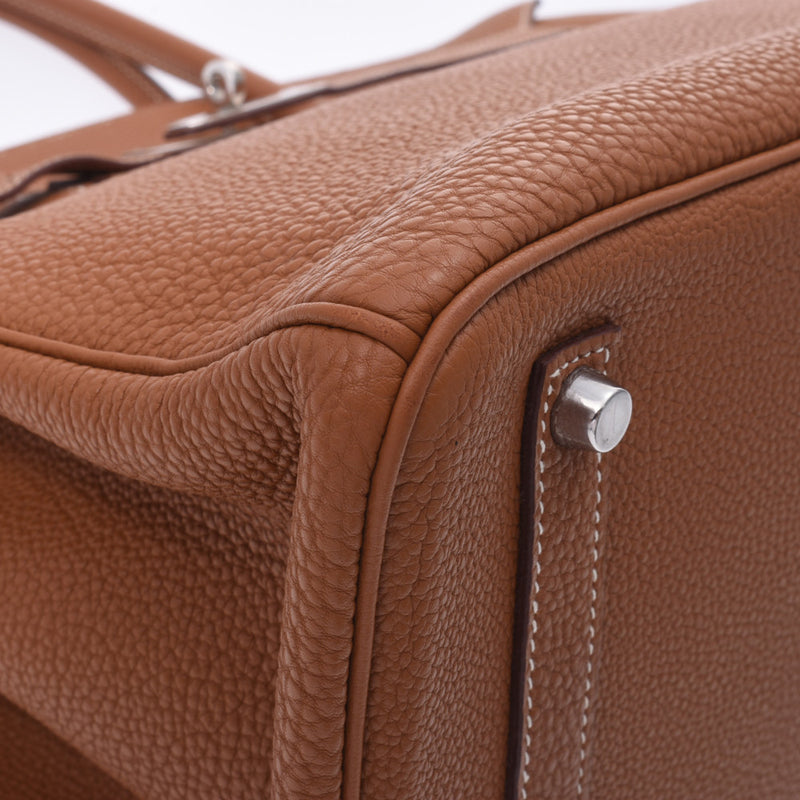 Hermes Hermes Burkin 35 Gold Gold Bracket □ K-engraved (around 2007) Unisex Togo Handbags AB Rank Used Sinkjo