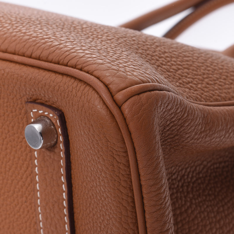 Hermes Hermes Burkin 35 Gold Gold Bracket □ K-engraved (around 2007) Unisex Togo Handbags AB Rank Used Sinkjo