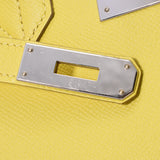Hermes Hermes Burkin 30 Lime Silver Bracket D Engraved (around 2019) Women's Voepson Handbags AB Rank Used Sinkjo