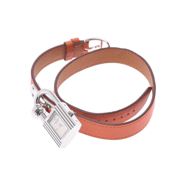 Hermes Hermes Kelly Watch Long Bless KE1.210 Women's SS / Leather Watch Quartz Silver Dealer A-Rank Used Silgrin