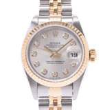 ROLEX Rolex Datejust 10P Diamond 79173G Ladies YG/SS Watch Automatic Silver Dial A Rank used Ginzo