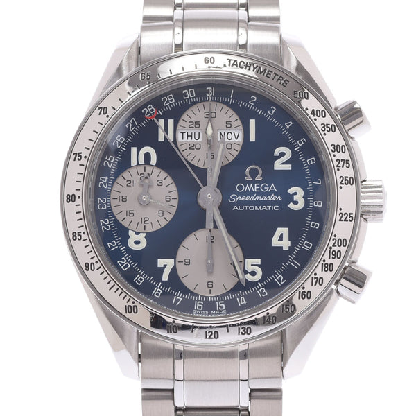 Omega Omega Speedmaster Triple Calendar Day Date 3523.80 Men's SS Watch Automatic Blue Dial A Rank used Ginzo