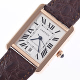 Cartier Cartier Tank Solo XL W5200026 Men's PG/SS/Leather Watch Automatic White Dial A Rank used Ginzo