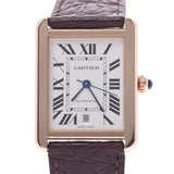 CARTIER カルティエ タンク ソロ XL W5200026 メンズ PG/SS/革 腕時計 自動巻き 白文字盤 Aランク 中古 銀蔵