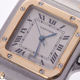 CARTIER カルティエ サントス ガルベLM W20011C4 メンズ SS/YG 腕時計 クオーツ 白文字盤 Aランク 中古 銀蔵