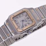 Cartier Cartier Santos Galbe LM W20011C4 Men's SS/YG Watch Quartz White Dial A Rank Used Ginzo