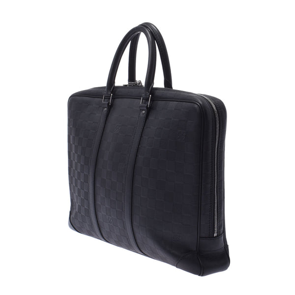 Louis Vuitton Louis Vuitton Damier Amphini Voarde PDV Onyx N41146 Men's Leather Business Bag AB Rank Used Silgrin