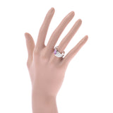 其他Koho-风格的粉红色蓝宝石0.98CT钻石0.26ct No. 15女士PT900 Platinum Ring / ring A等级二手Ginzo