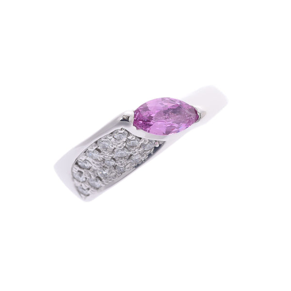 Others Koho -style Pink Sapphire 0.98ct Diamond 0.26ct No. 15 Ladies PT900 Platinum Ring / Ring A Rank Used Ginzo