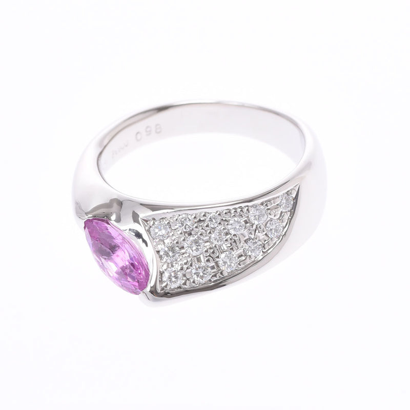 Others Koho -style Pink Sapphire 0.98ct Diamond 0.26ct No. 15 Ladies PT900 Platinum Ring / Ring A Rank Used Ginzo