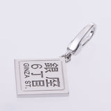 BVLGARI Bulgari Sijames Ginza 6 -chome Japan Limited Square Logo Unisex K18WG Charm A Rank used Ginzo