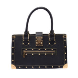 Louis Vuitton Louis Vuitton Suharifab Vulo Black Gold Bracket M91812 Ladies Leather Handbags AB Rank Used Silgrin