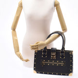 Louis Vuitton Louis Vuitton Suharifab Vulo Black Gold Bracket M91812 Ladies Leather Handbags AB Rank Used Silgrin