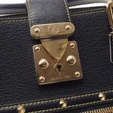 Louis Vuitton Louis Vuitton Suharifab Vulo Black Gold Bracket M91812 Ladies Leather Handbags AB Rank Used Silgrin
