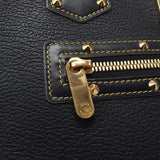 Louis Vuitton Louis Vuitton Suharifab Vulo Black Gold Bracket M91812 Ladies Leather Handbags AB Rank Used Silgrin