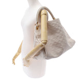 Louis Vuitton Louis Vuitton Amprant Arts MM Neige M93449 Women's Monogram Anplant One Shoulder Bag AB Rank Used Silgrin