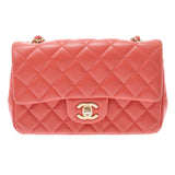 CHANEL シャネル ミニマトラッセ チェーンショルダーバッグ コーラルピンク ゴールド金具 A69900 レディース ラムスキン ショルダーバッグ Bランク 中古 銀蔵