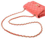 CHANEL シャネル ミニマトラッセ チェーンショルダーバッグ コーラルピンク ゴールド金具 A69900 レディース ラムスキン ショルダーバッグ Bランク 中古 銀蔵