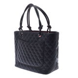 Chanel Chanel Cambon Line Large Tote Black × Black Women's Leather Tote Bag A rank used Silgrin