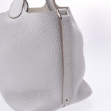 Hermes Hermes Picon Lock MM Pearl Gray Silver Bracket □ Q Immediate (around 2013) Women's Triyo Clemance Handbags AB Rank Used Sinkjo