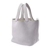 Hermes Hermes Picon Lock MM Pearl Gray Silver Bracket □ Q Immediate (around 2013) Women's Triyo Clemance Handbags AB Rank Used Sinkjo