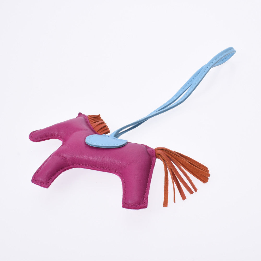 ❤未使用品❤ロデオMM ローズパープルｘカーネリアンｘセレステ エルメス C刻印 エルメスロデオMM 馬モチーフ ローズパープル/カーネリアン/セレステ A