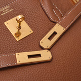 HERMES エルメス バーキン 40 ゴールド ゴールド金具 □O刻印(2011年頃)  ユニセックス トゴ ハンドバッグ Bランク 中古 銀蔵