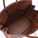 HERMES エルメス バーキン 40 ゴールド ゴールド金具 □O刻印(2011年頃)  ユニセックス トゴ ハンドバッグ Bランク 中古 銀蔵