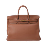 HERMES エルメス バーキン 40 ゴールド ゴールド金具 □O刻印(2011年頃)  ユニセックス トゴ ハンドバッグ Bランク 中古 銀蔵
