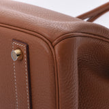 HERMES エルメス バーキン 40 ゴールド ゴールド金具 □O刻印(2011年頃)  ユニセックス トゴ ハンドバッグ Bランク 中古 銀蔵