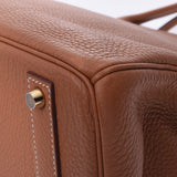 HERMES エルメス バーキン 40 ゴールド ゴールド金具 □O刻印(2011年頃)  ユニセックス トゴ ハンドバッグ Bランク 中古 銀蔵