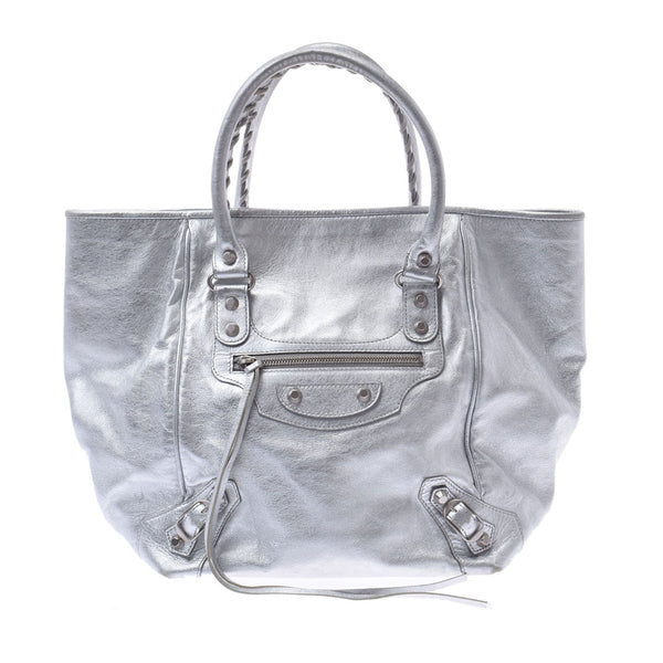 BALENCIAGA Balenciaga The Sunday Silver 228750 Ladies Calf Handbag B Rank used Ginzo