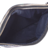 Berluti Berluti Caligraphy Navy Nylon Clutch Bag AB Rank Used Ginzo