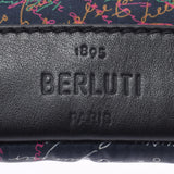 Berluti Berluti Caligraphy Navy Nylon Clutch Bag AB Rank Used Ginzo