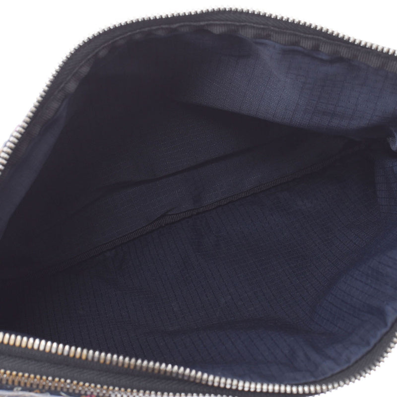 Berluti Berluti Caligraphy Navy Nylon Clutch Bag AB Rank Used Ginzo