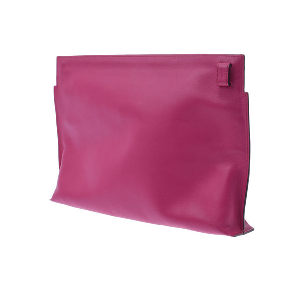 LOEWE Loewe T Pore Purple Unisex Calf Clutch Bag A Rank used Ginzo