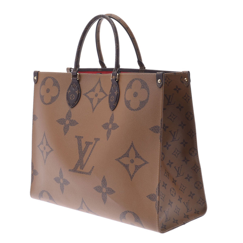 LOUIS VUITTON ルイヴィトン モノグラム リバース オンザゴー GM ブラウン M45320 ユニセックス モノグラムリバースキャンバス 2WAYバッグ Aランク 中古 銀蔵